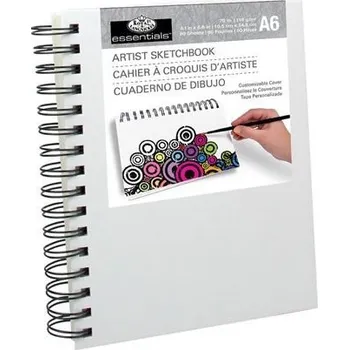 Blok Royal Langnickel Skicovací blok bílý s texturou plátna A6