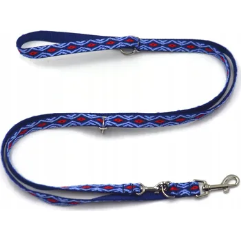 Vodítko pro psa Nastavitelná, přepínací vodítko pro střední psy, vzor romby, 20 mm / 220 cm