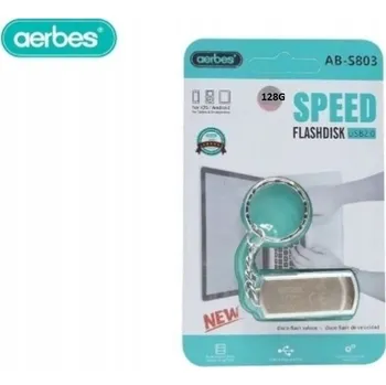 USB flash disk USB flash disk AERBES 6-597 128 GB USB 2.0 stříbrný