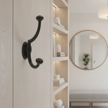 Věšák Giusti Rustikální věšák PLUTO / Černá matná