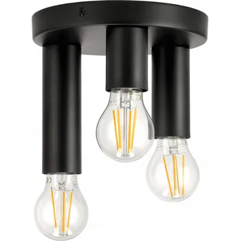 Závěsné Stropní Svítidlo LED Lustr Stropní Svítidlo Kulatá 3x E27 LOFT Černá Matná
