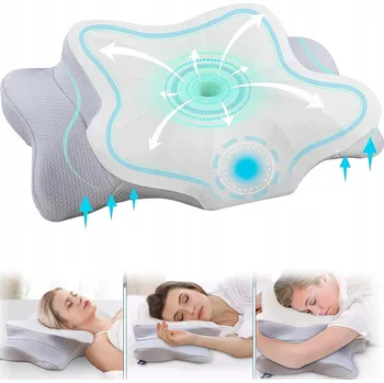 Polštář ORTOPEDICKÝ POLŠTÁŘ PRO SPANÍ NA BŘICHU, ZÁDECH I BOKU, PROFILOVANÝ, PAMĚŤOVÁ PĚNA