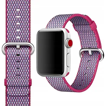 Řemínek na hodinky Řemínek pro Apple Watch Tkaný Nylon Berry 38mm