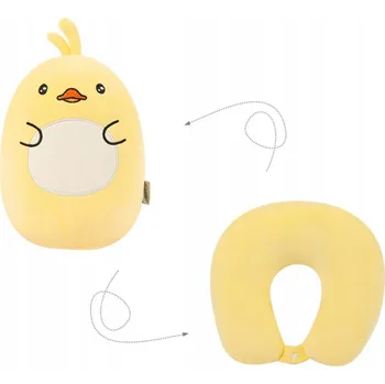 Polštář POLŠTÁŘ DĚTSKÉ VAJÍČKO KUŘECÍ ROHLÍK CESTOVNÍ DO LETADLA