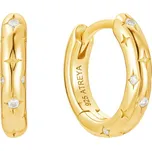 Atreya Stříbrné pozlacené kruhové náušnice Stellar Mini Hoops -