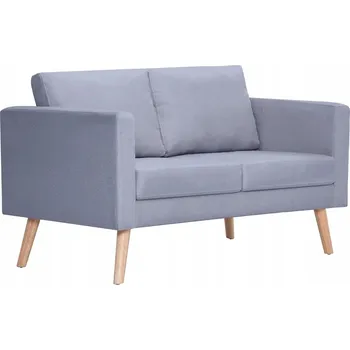 Pohovka Stylová 2místná pohovka světle šedá 116 x 70 x 73 cm