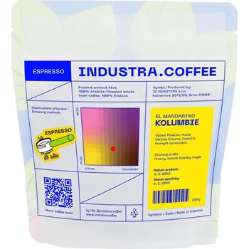 Káva Industra.Coffee Kolumbie El Mandarino espresso zrnková káva