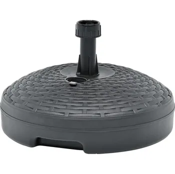 Stojan na slunečník vidaXL Stojan na slunečník plněný vodou/pískem 20 l plast ratan [48770] Barva: antracitová