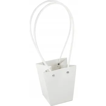 Obraz Papírové tašky na květiny – Flower Box BÍLÉ 10 Ks