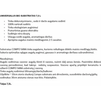 Substrát Univerzální substrát COMPO BIO, 7,5l