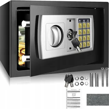 Trezor ELEKTRONICKÝ DOMÁCÍ TREZOR NA KÓD, NÁBYTEK + 2 KLÍČE, MONTÁŽNÍ SADA