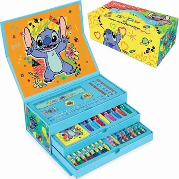 Výtvarná sada Kreativní výtvarná sada pastelky fixy notes LILO A STITCH STICH