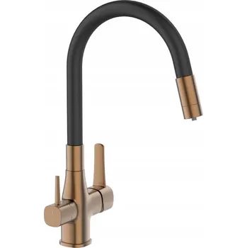Vodovodní baterie Kuchyňská stojánková baterie Invena Glamour černá
