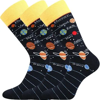 Pánské ponožky Lonka Depate Sólo veselé ponožky motiv planety Velikost: 47-50 (32-34)