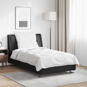 Zahradní pohovka Sada přikrývek s polštářem 2 pcs Bílá Mikrovlákno Bílá3376732