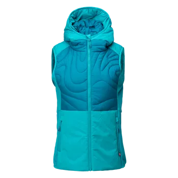 Dámská vesta Dámská Prošívaná vesta ELBRUS MADO VEST WO'S PRIMALOFT M000280370 – Tyrkysová S