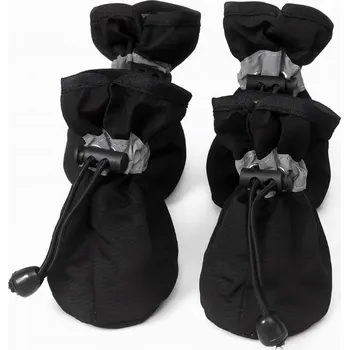 Obleček pro psa OCHRANNÉ BOTY NA TLAPKY PRO PSA KOČKU ZATEPLENÉ ZIMNÍ OBLEČENÍ ČERNÉ M