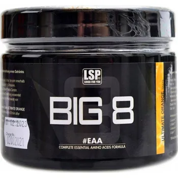 Aminokyselina EAA BIG 8 esenciální aminokyseliny v prášku 250 g LSP 250 g pomeranč