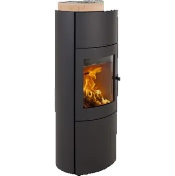 Krbová kamna HETA Scan-line 820S černý lak a horní deska pískovec tobacco