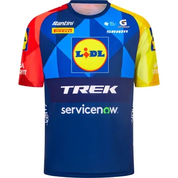 Sport SANTINI Cyklistické triko s krátkým rukávem - LIDL TREK 2026 FAN LINE XL