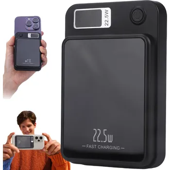 Powerbanka 10000 mAh 22,5W BEZDRÁTOVÁ MAGNETICKÁ POWERBANKA, VELKÁ KAPACITA