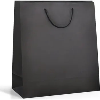 Nákupní taška Papírová taška černá Napoli 36x12x38 G121