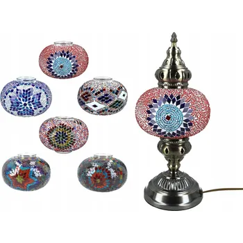 Lampička VITRÁŽOVÁ STOLNÍ LAMPA TIFFANY – BAREVNÉ STÍNIDLO, OSVĚTLENÍ DO OBÝVACÍHO POKOJE