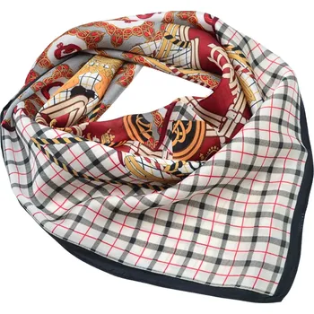 Šátek Šátek - béžový s mixem potisků