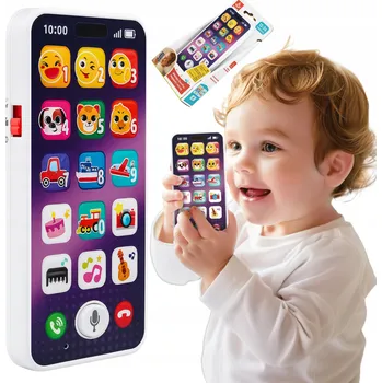 Hračka pro nejmenší Chytrý telefon pro děti interaktivní dotykový učení mluvení nahrává hra