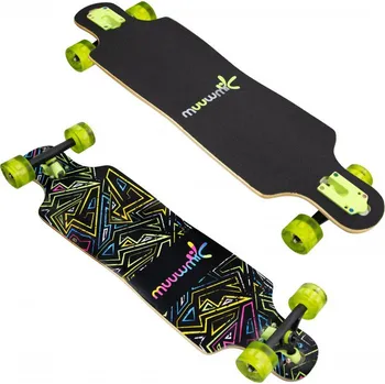 Longboard Muuwmi Longboard Compact ABEC 7 NEON se svítícími kolečky