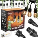 Světelný řetěz Berge 1500 cm do zásuvky černý