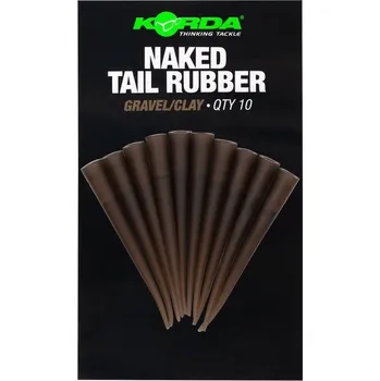 KORDA Převleky Naked Tail Rubber Gravel/Clay 10 ks
