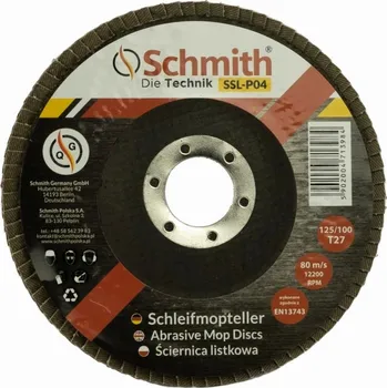 Příslušenství k brusce BRUSNÝ KOTOUČ PŘÍMÝ LAMELOVÝ KOTOUČ 125 Zrnitost 100 LAMELY SCHMITH