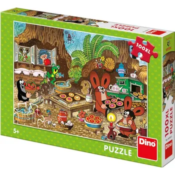 DINO Puzzle XL Krtek v kuchyni (Krteček) 100 dílků 47x33cm skládačka v krabici | 269631