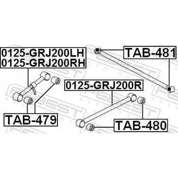 Zavěšení kol Rameno , odpružení kol Febest 0125-GRJ200LH