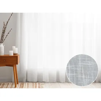 Voál krémově bílý žíhaný s olůvkem ZAC-002 výška 275 cm Pouze metráž