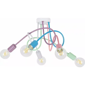 Moderní závěsný lustr 5x E27 pastelový multicolor