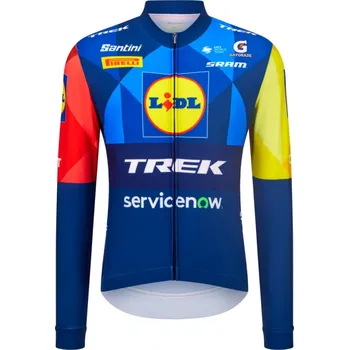 cyklistický dres SANTINI Cyklistický dres s dlouhým rukávem letní - LIDL TREK 2026 FAN LINE M