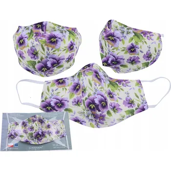 rouška OCHRANNÁ ROUŠKA NA OBLIČEJ MAŘINKY KVĚTY CARMANI OPAKOVANĚ POUŽITELNÁ DÁREK