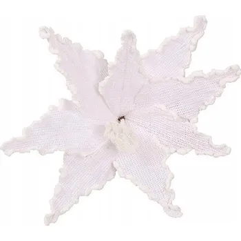 Vánoční dekorace Vánoční růže bílá 30cm