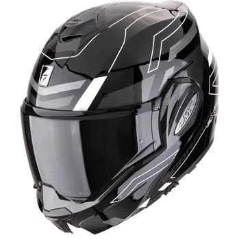 Helma na motorku Scorpion exo-tech evo conquer černo/bílá xs