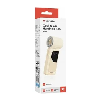Domácí ventilátor Verbatim Ruční ventilátor Cool ,n, Go AirJet, bílo-stříbrný