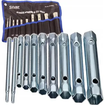 Klíč Trubkový klíč SilverTools oboustranný 10 ks 6-22 mm šestihranný