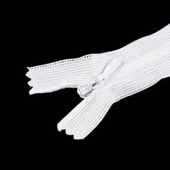 Spirálový zip skrytý bílý - 45 cm
