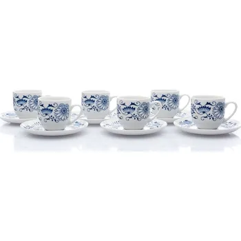 Thun 1794 Sada kávových šálků s podšálkem, český porcelán, 170 ml, Saphyr, cibulák, Thun, 6 ks