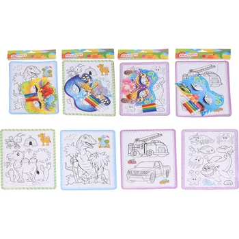 kreativní sada Kreativní set pro děti – 4 omalovánky, maska a 4 fixy