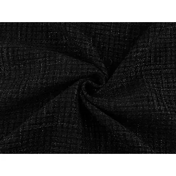 Kostýmovka s žinylkovým efektem a lesklou nitkou / tvíd, barva 3 černá