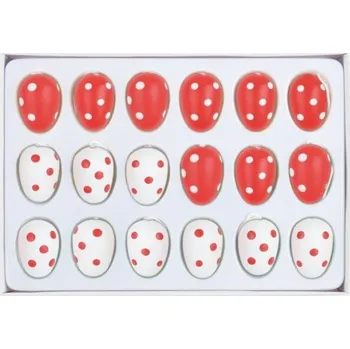 Velikonoční dekorace Dřevěné vajíčko na zavěšení - 2,5 cm, 18 ks v krabičce - 7367