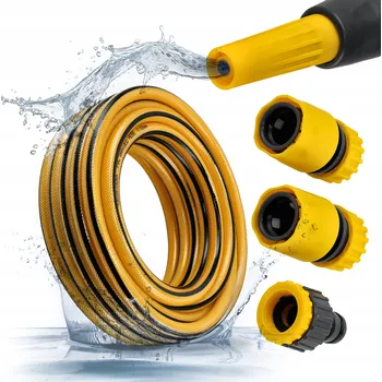 Zahradní hadice Zahradní hadice 15m 1/2" PVC se zesíleným vláknem 12mm*16mm + Sada přípojek