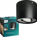Stropní svítidlo přisazené Philips 5 W GU10 10,2 cm černé